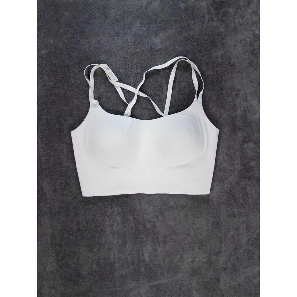 Aerie Offline Real Me Hold Up Sports Bra Air White Womens Size XL Strappy Back - Picture 3 of 7